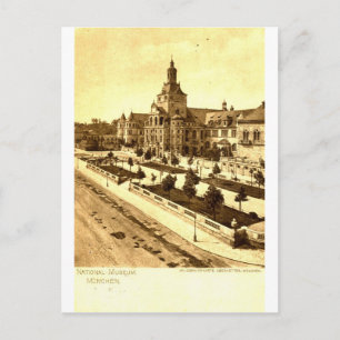 Cartão Postal Museu Nacional Munique Alemanha 1924 Vintage