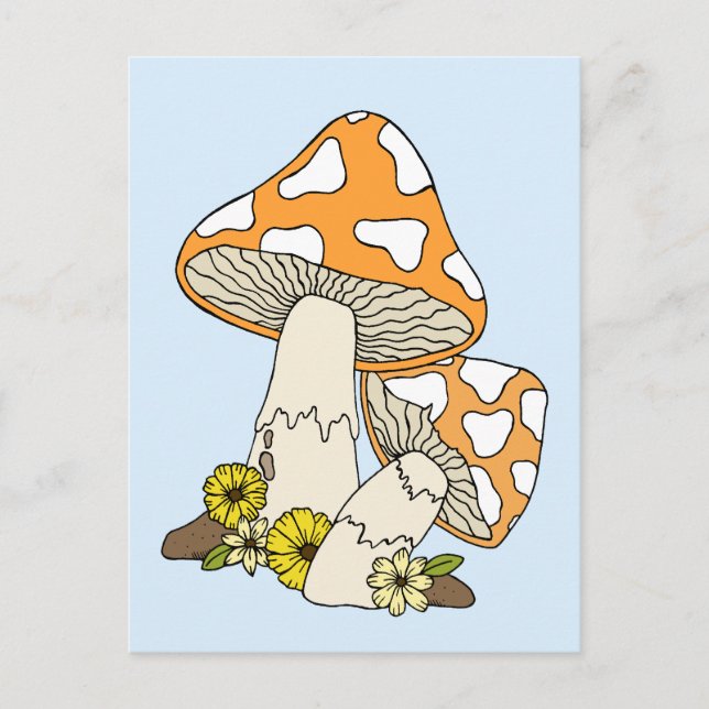 Cartão Postal Mushroom Mini Art ou (Frente)