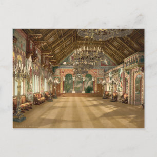 Cartão Postal Music Room Neuschwanstein Castle Alemanha