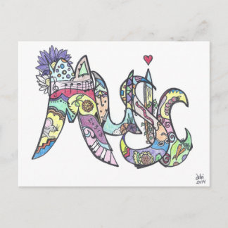 cartão postal: música