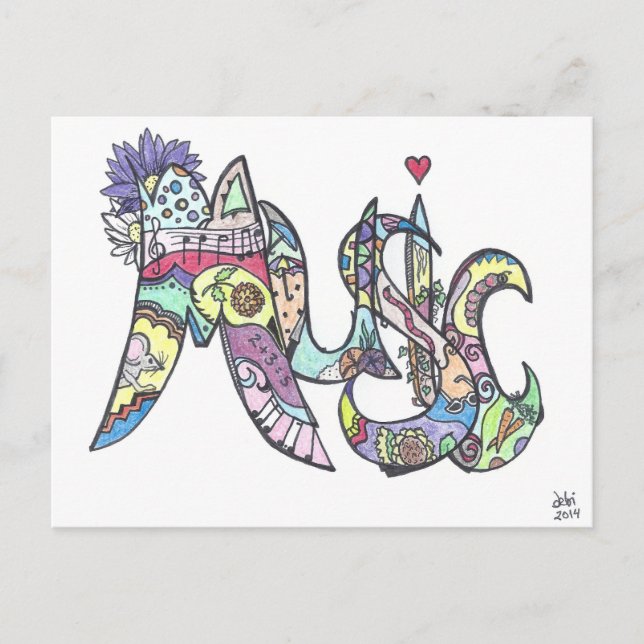 cartão postal: música (Frente)