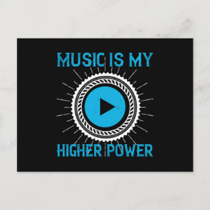 Cartão Postal Música - A Música É Meu Poder Superior
