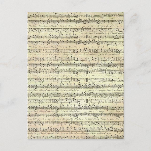 Cartão Postal música antiga (Frente)