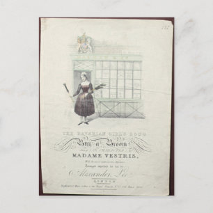 Cartão Postal Música Bavarian Girls por Maxim Gouci, folha de m