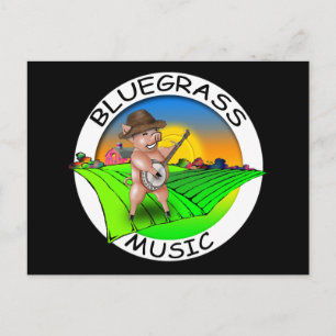 Cartão Postal Música Bluegrass