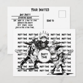 Cartão Postal Música de aniversário de feriado em qualquer festa