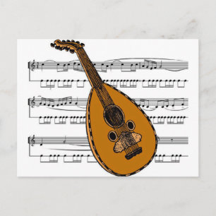 Cartão Postal Música de mandolina 15 B