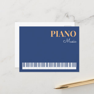 Cartão Postal Música de Piano Instrumento Musical Moderno Elegan