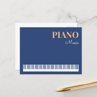 Cartão Postal Música de Piano Instrumento Musical Moderno Elegan