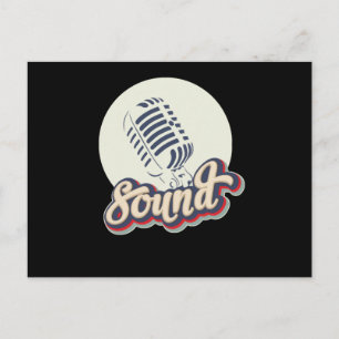 Cartão Postal Música de som
