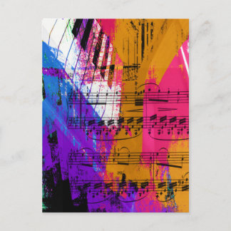 Cartão Postal música, decor de piano (12)