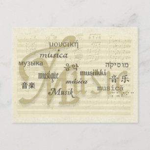 Cartão Postal Música É Língua Universal