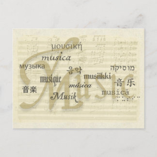 Cartão Postal Música É Língua Universal