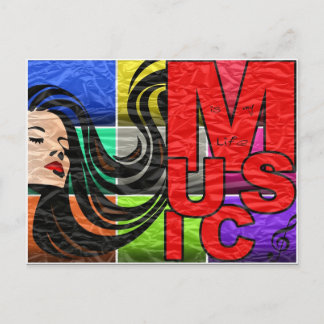 Cartão Postal Música É Minha Vida