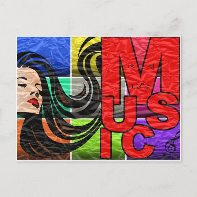 Cartão Postal Música É Minha Vida (Frente)