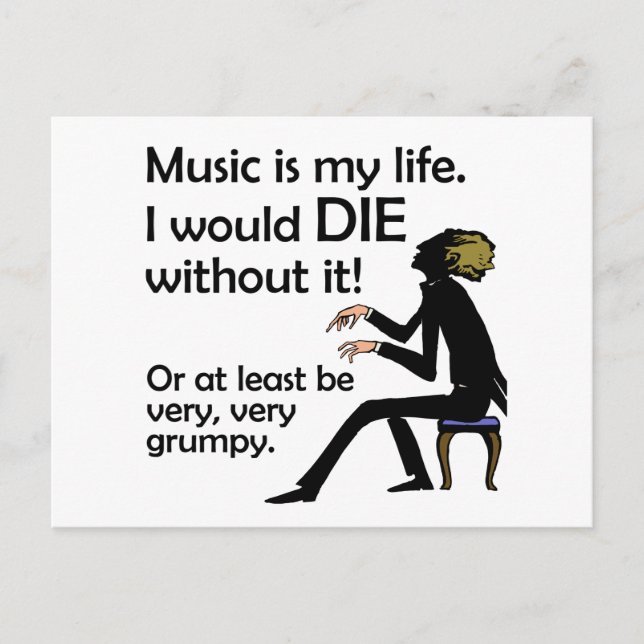 Cartão Postal Música é Minha Vida (Frente)