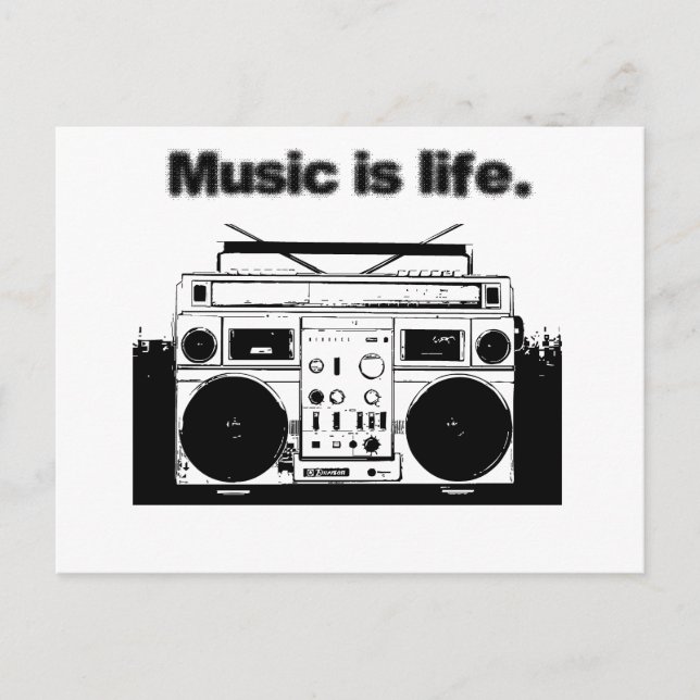 Cartão Postal Música é Vida (Frente)