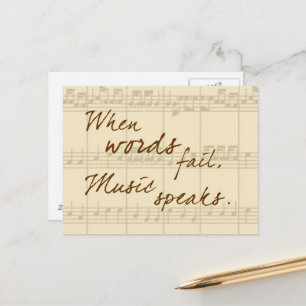 Cartão Postal Música Fala