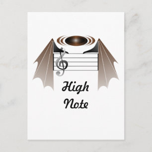 Cartão Postal Música Favorita do Bat High Note