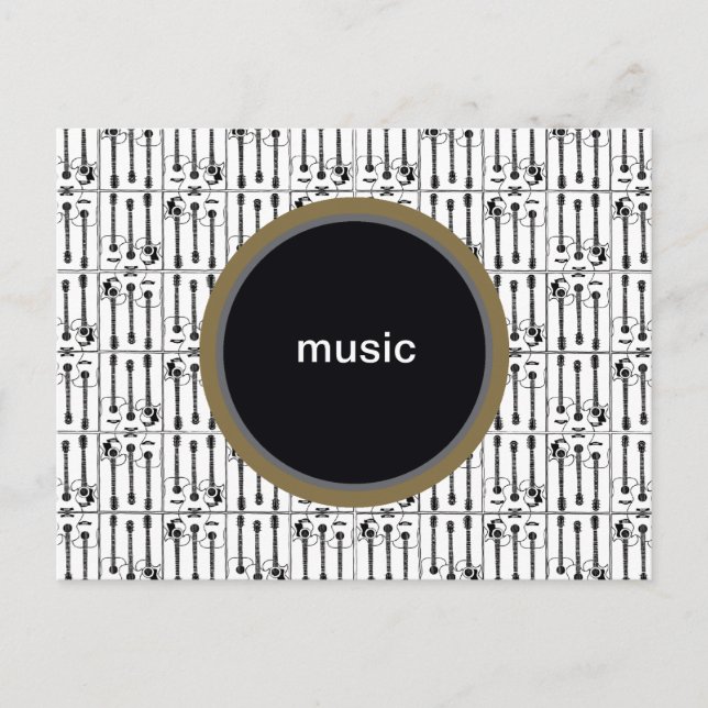 Cartão Postal música, guitarras (Frente)