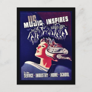 Cartão Postal Música Inspira