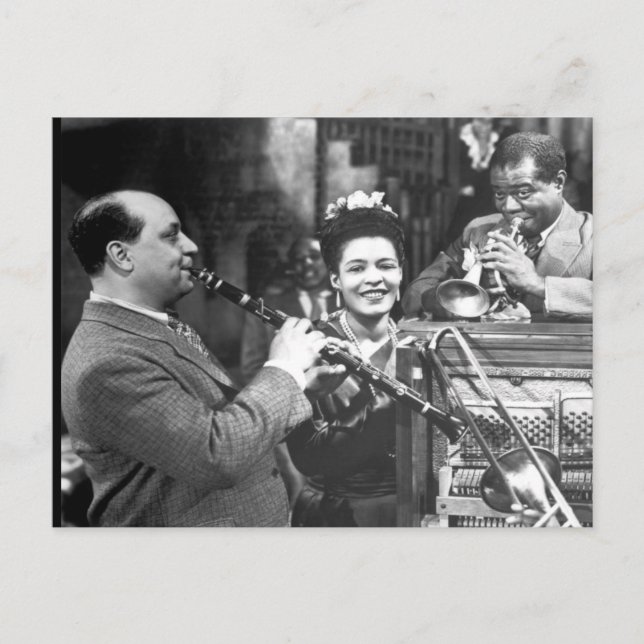 Cartão Postal Música Jazz Antiga do Quarter Francês (Frente)