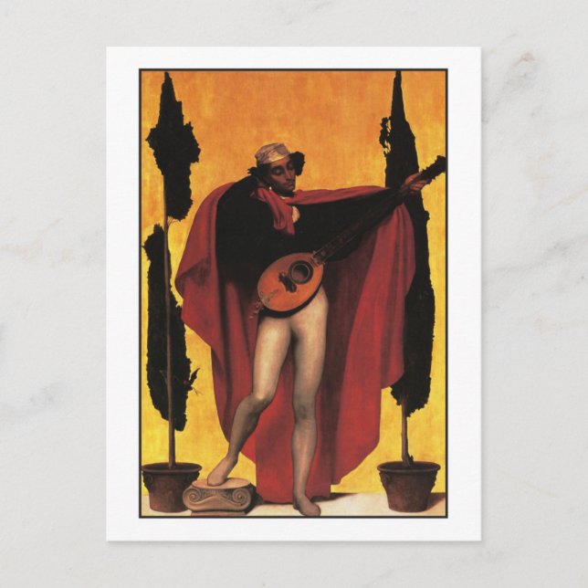 Cartão Postal Música por Frederic Leighton (Frente)