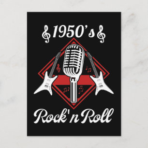 Cartão Postal Música Rockabilly dos anos 50 Rock and Roll