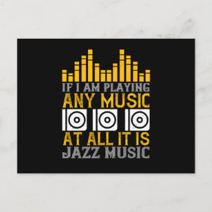 Cartão Postal Música Se estou tocando música é jazz