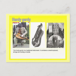 Cartão Postal Música,  tocador de zanfona