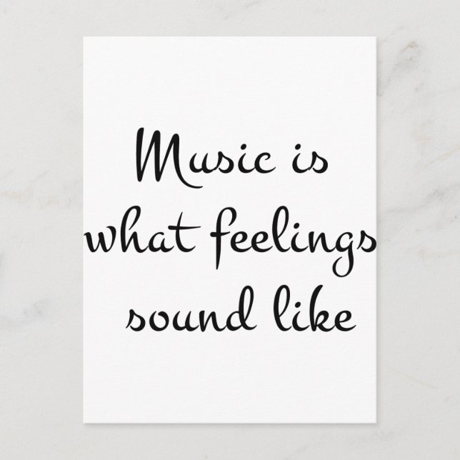 Cartão Postal músicaÉComoOsSentimentosSom (Frente)