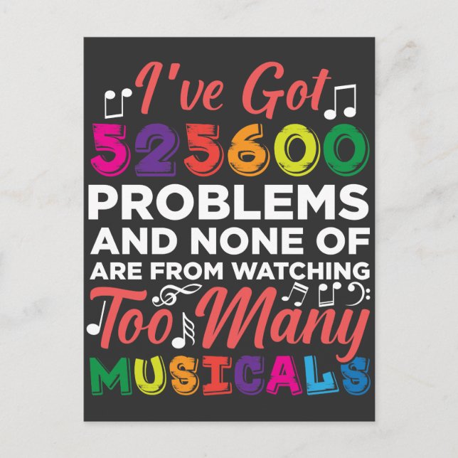 Cartão Postal Musical Theater Problems Broadway Singer (Frente)