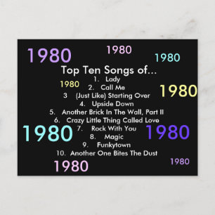 Cartão Postal Músicas de 1980