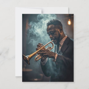 Cartão Postal Músico de Jazz Afro-Americano Trumpet 1940