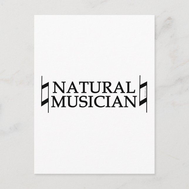 Cartão Postal Músico Natural (Frente)