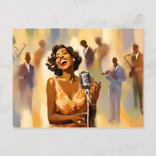 Cartão Postal Músicos da banda Jazz