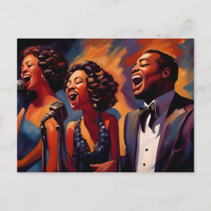 Cartão Postal Músicos da banda Jazz