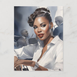 Cartão Postal Músicos da banda Jazz