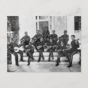 Cartão Postal Músicos do Hampton Institute, anos 1890