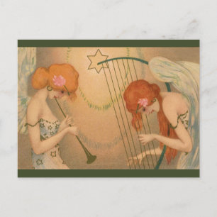 Cartão Postal Músicos vitorianos de anjo, músicos vitorianos,