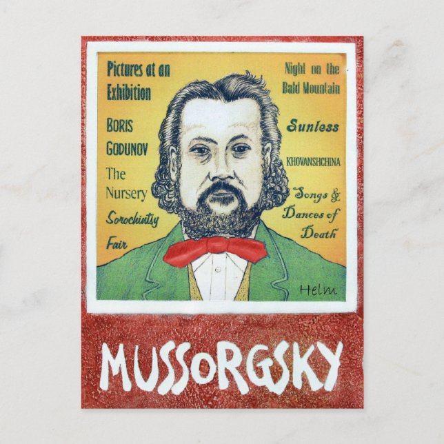 Cartão Postal Mussorgsky (Frente)