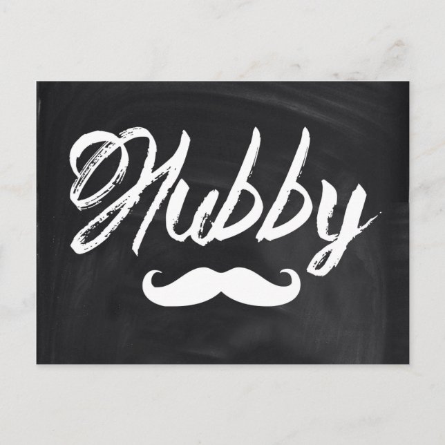 Cartão Postal Mustache Groom Honeymoon hubby (Frente)