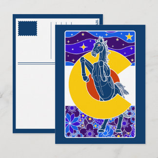 Cartão Postal mustang azul do colorado