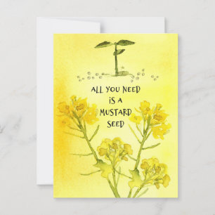 Cartão Postal Mustard Seed Faith Flores Cristão Religioso