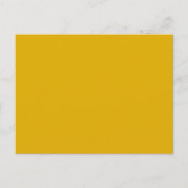 Cartão Postal Mustard Yellow Solid Color