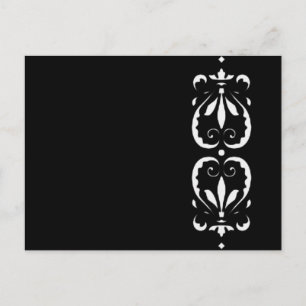 Cartão Postal Muster victorian schwarz black barock klassisch