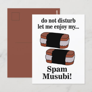 Cartão Postal Musubi Deixe-me Apreciar Meu Spam Musubi