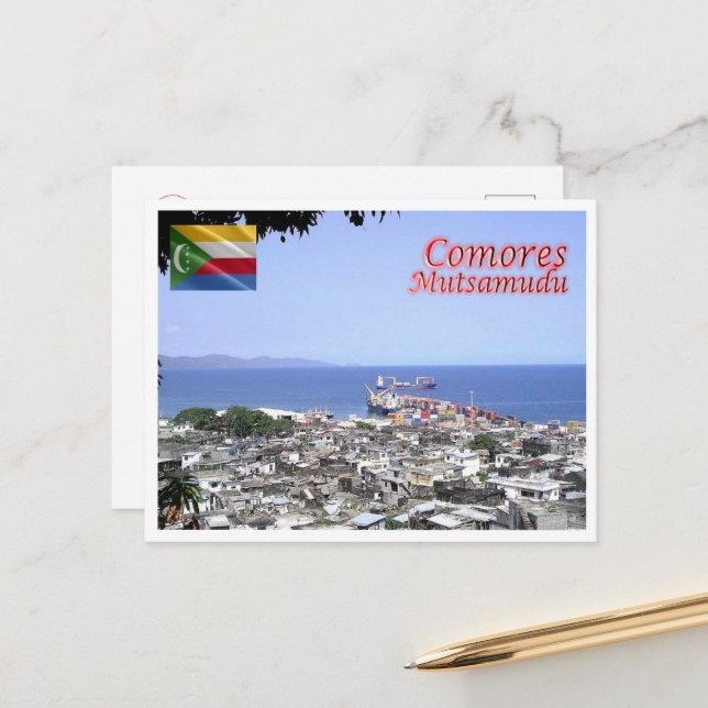 Cartão Postal Mutsamudu - Comores - Panorama - (Frente/Verso In Situ)