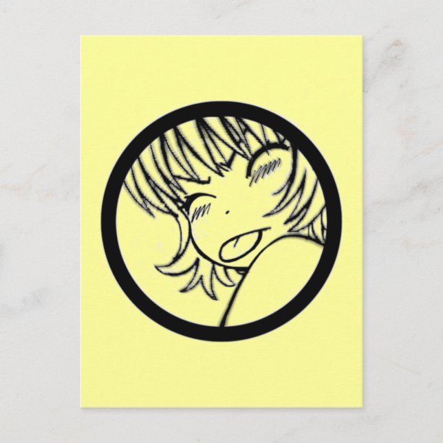 Cartão Postal muuhh - anime fofo - kawaii >_< (Frente)