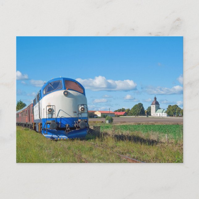 Cartão Postal MX 1009 com o trem especial em Viby (Frente)